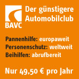 Wir empfehlen den BAVC Automobilclub für unsere KUnden